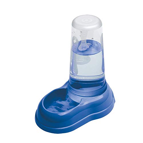 Ferplast Futter- oder Wasserspender für Hunde und Katzen AZIMUT 600 Futtertrog Wasser 0,6 Liter, Rutschfester Boden, 12,5 x 19 x H 19,5 cm Blau von Ferplast