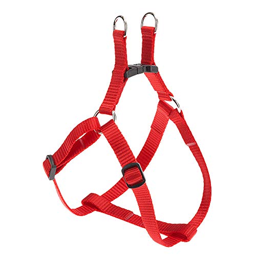 Ferplast Hundegeschirr Kleine Hunde Easy XS, verstellbares Katzengeschirr, einfach zu tragen, 33–46 cm. Rot von Ferplast