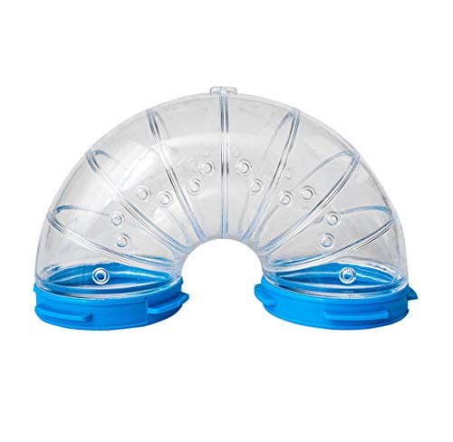 Ferplast Hamsterkäfig Spielrohr | U-Turn-Tunnel 5,98 L x 3,22 HW mit einem Durchmesser von 6,1 cm, transparent (84806099US1) von Ferplast