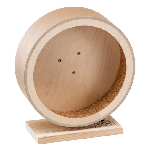 Ferplast Holzlaufrad Hamsterrad aus Holz, Laufrad Hamster Mäuse, Durchmesser 21 cm von Ferplast