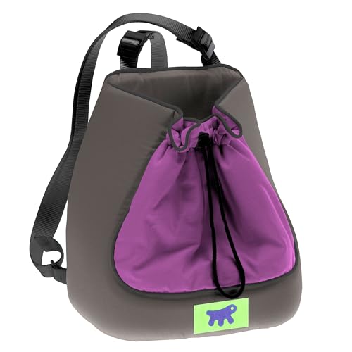 Ferplast Hunde- und Katzenrucksack Trip, Katzen- und Kleine Hunde- Tragetasche, bis zu 5 kg, verstellbare Gurte, waschbar, Weiche Tragetasche, Tragerucksack, 28 x 18 x h 29 cm, Lila von Ferplast