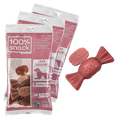 Ferplast HundeSnack Natürlicher Hunde-Snack Mundhygienekontrolle mit Yucca, Kit mit 3 Packungen 225g von Ferplast