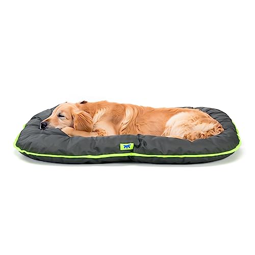 Ferplast Hundebett Hundematte, Hundekissen OSCAR 100 aus Waschbarem Technischen Stoff, Wasserabweisend, Widerstandsfähig und Kratzfest, 100 x 70 x h 12 cm. Schwarz von Ferplast