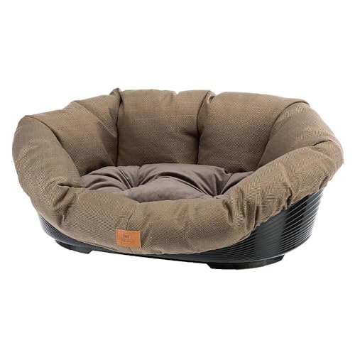 Ferplast Hundebett Hundesofa Katzenbett Hundematte SOFA' 6 Kunststoffkorb mit Waschbarem Gepolstertem Hundekissen, 73 x 55 x h 27 cm. von Ferplast