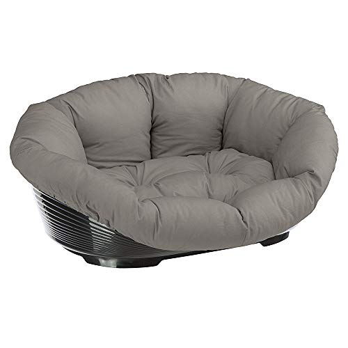 Ferplast Hundebett Hundesofa Katzenbett Hundematte Sofa' 2 Kunststoffkorb mit Waschbarem Gepolstertem Hundekissen, 52 x 39 x h 21 cm. von Ferplast