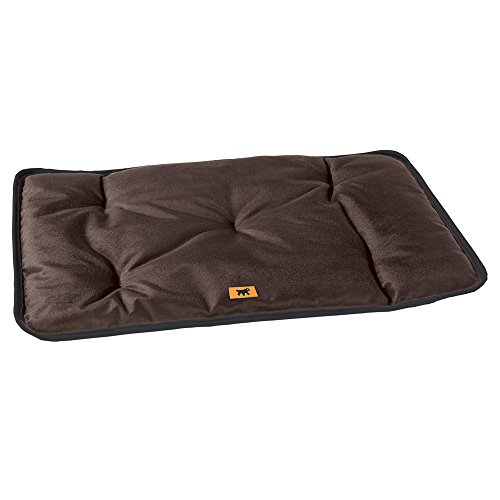 Ferplast Hundematte Groß - Waschbares Hundebett - Hundekissen - Wasserdicht & Kratzfest - Matte für Hundehütten und Auto, Hundekorb - Jolly - 98 x 65 cm, L, BRAUN von Ferplast