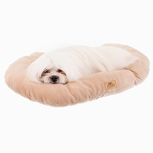 Ferplast Hundebett Katzenbett Huindekissen Relax Microfleece 55/4 Wattiertes Weiches Microfleece Waschbar Beige von Ferplast