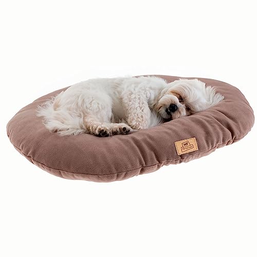 Ferplast Hundebett Katzenbett Huindekissen Relax Microfleece 55/4 Wattiertes Weiches Microfleece Waschbar Taupe von Ferplast