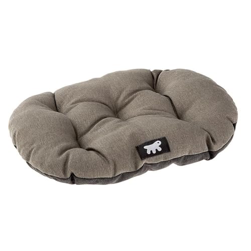 Ferplast Hundebett Relax, Hundekissen, Katzenkissen, Hundematte für Hundehütten und Autos – waschbar – aus Baumwolle mit weicher Polsterung, 100 x 63 cm. Braun von Ferplast