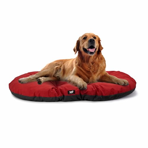 Ferplast Hundebett Relax, Hundekissen, Katzenkissen, Hundematte für Hundehütten und Autos – waschbar – aus Baumwolle mit weicher Polsterung, 100 x 63 cm. Rot von Ferplast