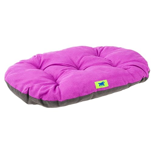 Ferplast Hundebett Relax, Hundekissen, Katzenkissen, Hundematte für Hundehütten und Autos – waschbar – aus Baumwolle mit weicher Polsterung, 100 x 63 cm. Viola von Ferplast