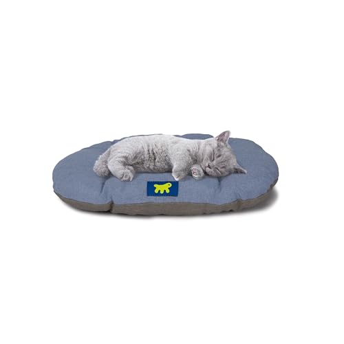 Ferplast Hundebett Relax, Hundekissen, Katzenkissen, Hundematte für Hundehütten und Autos – waschbar – aus Baumwolle mit weicher Polsterung, 43 x 30 cm. Himmelblau von Ferplast