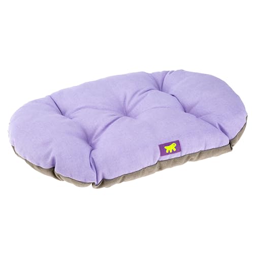 Ferplast Hundebett Relax, Hundekissen, Katzenkissen, Hundematte für Hundehütten und Autos – waschbar – aus Baumwolle mit weicher Polsterung, 43 x 30 cm. Lila von Ferplast