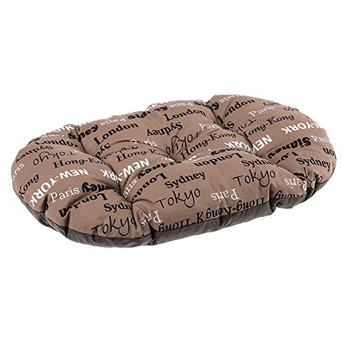 FERPLAST Hundebett Groß - Hundebett Waschbar - Hundekissen - Matte für Hundehütten, Zwinger und Auto - Hundebett Flauschig - Relax - 100 x 63 CM, XL, BRAUN von Ferplast