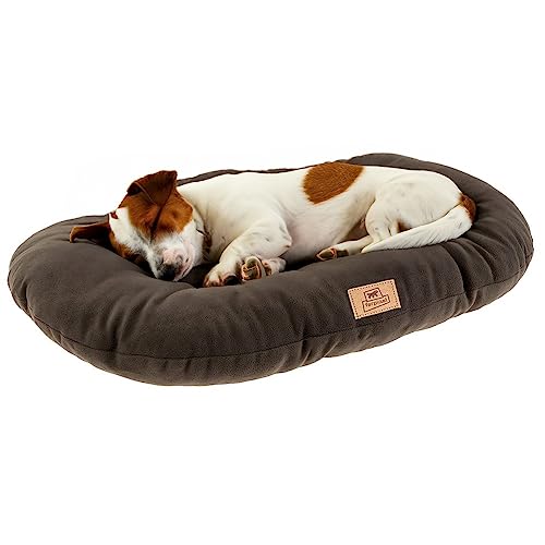 Ferplast Hundebett große Hunde Huindekissen Relax Microfleece 78/8 Wattiertes Weiches Microfleece Waschbar Grau von Ferplast