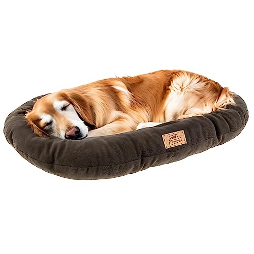 Ferplast Hundebett große Hunde Huindekissen Relax Microfleece 100/12 Wattiertes Weiches Microfleece Waschbar, Grau von Ferplast