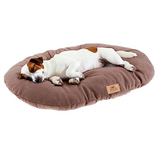 Ferplast Hundebett große Hunde Huindekissen Relax Microfleece 78/8 Wattiertes Weiches Microfleece Waschbar Taupe von Ferplast