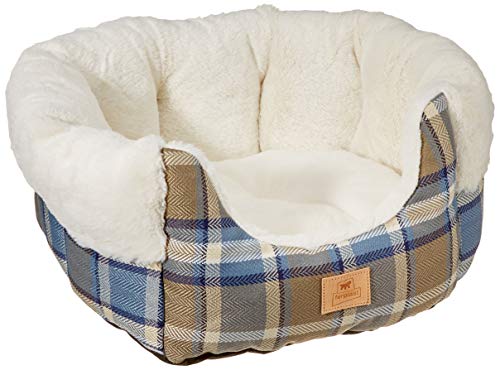 Ferplast Hundebett Katzenbett Katzensofa Etoile 2 mit abnehmbarem Kissen, weiches umweltfreundliches Fell, waschbar, 45 x 46 x 20 cm von Ferplast