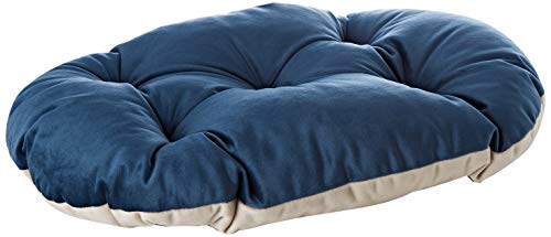 Ferplast Hundekissen Hundebett Katzenkissen Katzenbett Prince 45, Gepolstertes Haustierbett, doppelseitig verwendbar, weicher Samt, waschbar, 43 x 30 cm, blau von Ferplast