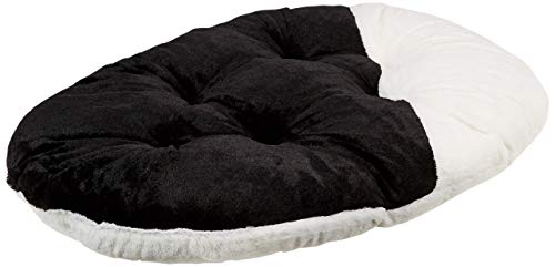 Ferplast Hundekissen Hundebett Katzenbett, RELAX 89, Gepolsterte Weiche Warme Plüsch Waschbar, 85 x 55 cm. Schwarz von Ferplast