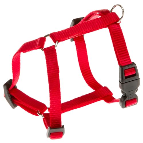 Ferplast Hundegeschirr Kleine Hunde Champion XS, Katzengeschirr an 3 Punkten verstellbar, einfach zu tragen, Brustumfang 25–38 cm. Rot von Ferplast