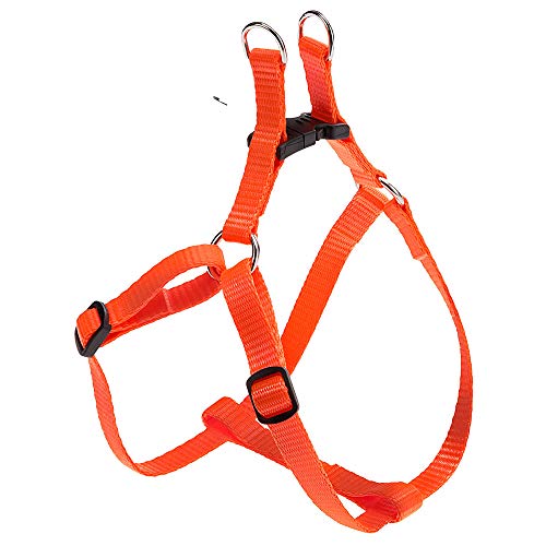 Ferplast Hundegeschirr Kleine Hunde Easy XS, verstellbares Katzengeschirr, einfach zu tragen, 33–46 cm. Orange von Ferplast