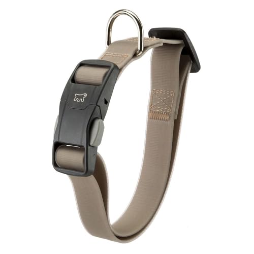 Ferplast Hundehalsband EVOLUTION C16/44 mit Magnetschnalle, Hypoallergen, Waschbar, Taupe von Ferplast