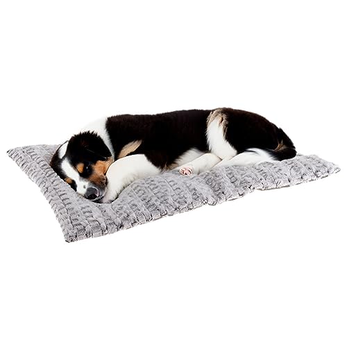 Ferplast Hundekissen Hundesofa Hundebett Große Hunde Zweiseitig Warmer Plüsch und Baumwolle, 122 x 76 x 5 cm.Grau von Ferplast