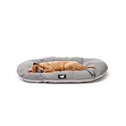 Ferplast Hundekissen Hundesofa Hundebett Mittelgroße Hunde mit Antibakteriellem und Antiviralem Schutz, Baumwolle, Waschbar, 65 x 42 cm. Grau von Ferplast