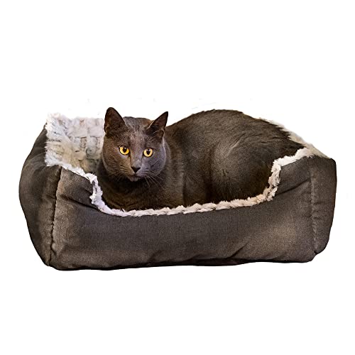 Ferplast Hundekissen Hundesofa Hundebett für Kleine Hunde Katzenkissen Katzenbett Flauschig Plüsch Weich Waschbar 91 x 72 x h 19 cm. von Ferplast