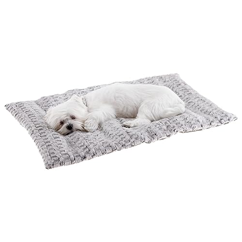 Ferplast Hundekissen Hundesofa Hundebett kleine Hunde Zweiseitig Warmer Plüsch und Baumwolle, 61 x 46 x 5 cm.Grau von Ferplast