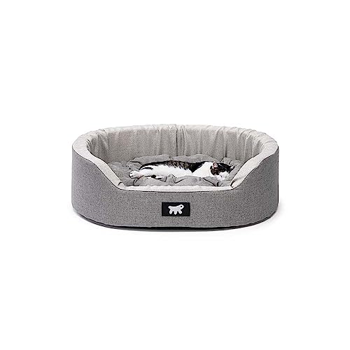 Ferplast Hundekissen Hundesofa Hundebett kleine Hunde mit Antibakteriellem und Antiviralem Schutz, Baumwolle, Waschbar, 45 x 35 x 13 cm. Grau von Ferplast