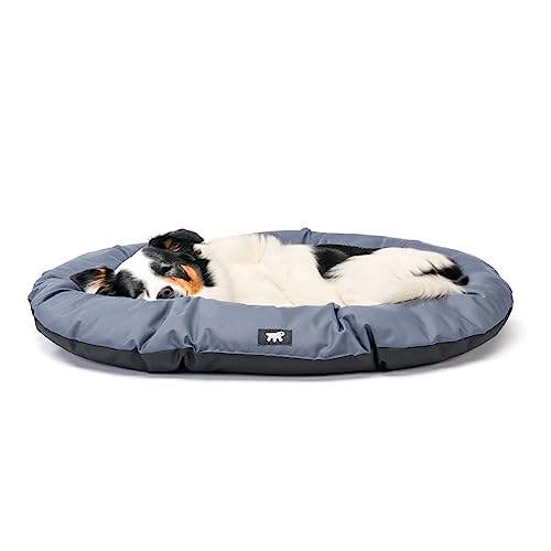 Ferplast Hundekissen Hundesofa Hundebette für Große Hunde Hundekorb Abnehmbarer Bezug Orthopädisches Hundebett Hundematratze Waschbar Hundematte Wasserdicht 110 x 70 x h 8 cm. Grau von Ferplast