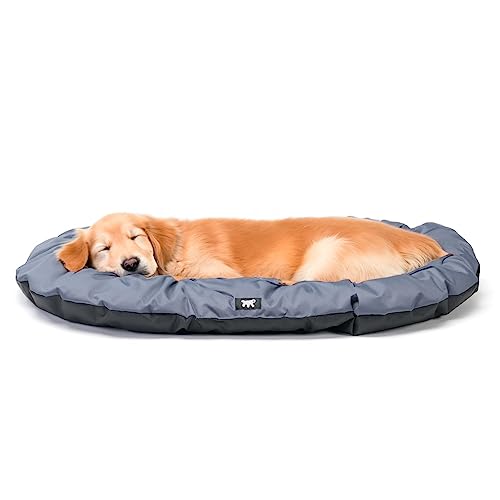 Ferplast Hundekissen Hundesofa Hundebette für Große Hunde Hundekorb Abnehmbarer Bezug Orthopädisches Hundebett Hundematratze Waschbar Hundematte Wasserdicht 110 x 70 x h 8 cm. Grau von Ferplast