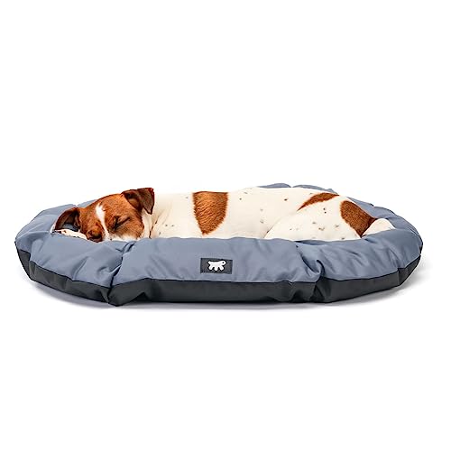 Ferplast Hundekissen Hundesofa Hundebette für Große Hunde Hundekorb Abnehmbarer Bezug Orthopädisches Hundebett Hundematratze Waschbar Hundematte Wasserdicht 110 x 70 x h 8 cm. Grau von Ferplast