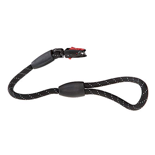 Ferplast Hundeleine Sport Reflex Robuste Reflektierende Hundeleine aus weichem Nylon mit Metallkarabiner, Griff für sichere Kontrolle, Länge 60 cm, Schwarz von Ferplast