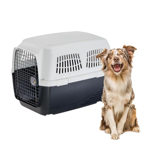 Ferplast Hundetransportbox Clipper 5, IATA-zugelassene Hundetransportbox, mittlere Hundetransportbox max 30 kg von Ferplast