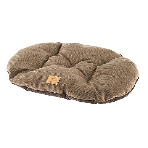 Ferplast Hundebett Hundekissen Katzenkissen Hundesofa für kleine Hunde, Katzenbett, 78 x 50 x 15 cm Waschbar Braun von Ferplast