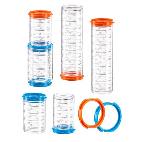 Ferplast Röhren Hamster-Set, Zubehör für Hamsterkäfig, insgesamt 7 Teile, transparente Hamster Tunnel Rohr mit Belüftungslöchern, inklusive Zubehör, KIT TUBE TUNNEL, Hamster Spielzeug von Ferplast