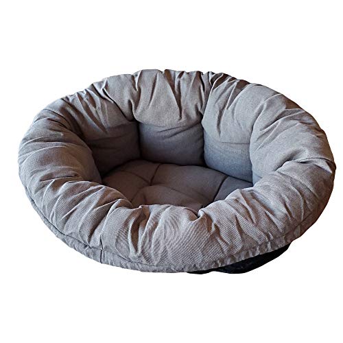 Ferplast Hundekissen, Hundebett und Katzenbett SOFA 'CUSHION 10 Kissen für Haustiere, gepolsterter Bezug, weiche waschbare Baumwollpolsterung, verstellbar mit Gummizug, 96 x 71 x h 32 cm grau von Ferplast