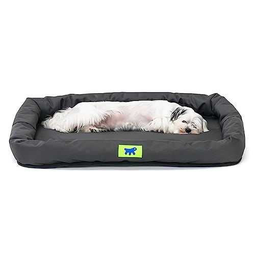 Ferplast Hundekissen Hundesofa Hundebette für Große Hunde Hundekorb Bezug Orthopädisches Hundebett Hundematratze Waschbar Hundematte Wasserdicht 61 x 46 x 5 cm. Schwarz von Ferplast