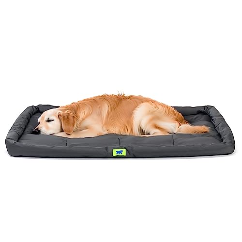 Ferplast Hundekissen Hundesofa Hundebette für Große Hunde Hundekorb Bezug Orthopädisches Hundebett Hundematratze Waschbar Hundematte Wasserdicht 107 x 66 x 5 cm. Schwarz von Ferplast