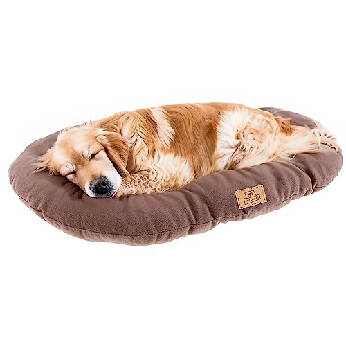 Ferplast Hundebett große Hunde Huindekissen RELAX MICROFLEECE 100/12 Wattiertes Weiches Microfleece Waschbar, Taupe von Ferplast