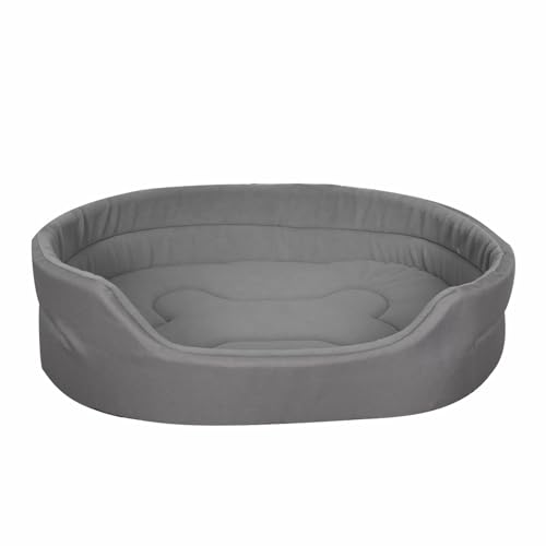 Fesky Großes Hundebett, 100 x 65 cm, luxuriöses Plüsch-Hundebett/Couch, geräumig und komfortabel: Deluxe-Hundebett für Ihren großen Welpen von Fesky