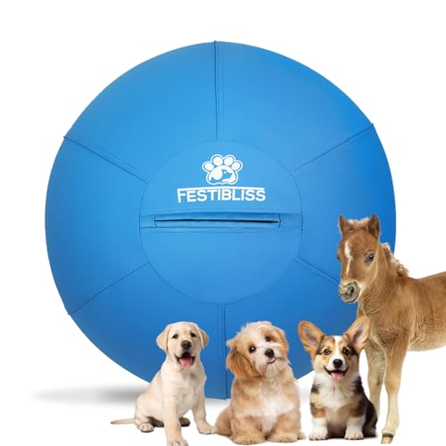 Herding Ball für Hunde – 45,7 cm strapazierfähiger, zweilagiger Hüteball für kleine bis mittelgroße Rassen wie australische Schäferhunde, Collies, Corgis und Rinderhunde – idealer Pferdeball von Festibliss