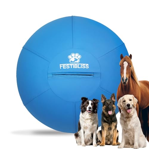 Herding Ball für Hunde – 63,5 cm strapazierfähiger, zweilagiger Hüteball für mittelgroße bis große Rassen wie australische Schäferhunde, Collies und Rinderhunde – idealer Pferdeball von Festibliss