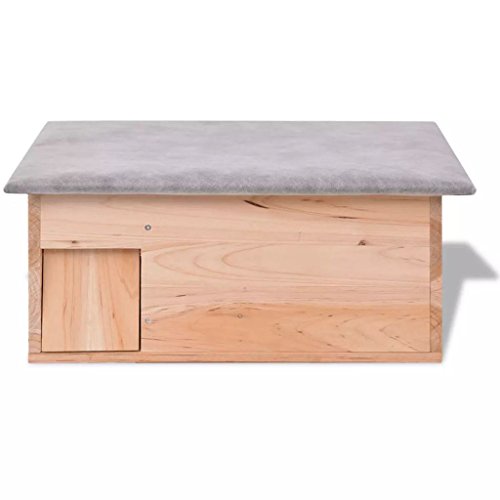 Festnight Holz Igelhaus Igelhotel mit Labyrinth-Eingang 45 x 33 x 22 cm für Igel und andere kleine Tiere von Festnight