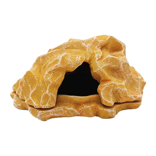 FewNvWa Aquarium Ornament mit Harzfelsen Als Versteck für Reptilien Und Wasserlebewesen, Gelb FewNvWa Aquarium Ornament mit Harzfelsen Als Versteck für Reptilien Und Wasserlebewesen, Gelb von FewNvWa