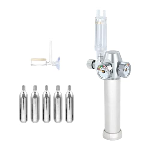 FewNvWa CO2 Aquarium CO2 Anlage mit Präzisions Druckregler Und Blasenzähler Als Aquaristik Zubehör mit Leichter Konstruktion für Desktop Aquarien, Doppelspur FewNvWa CO2 Aquarium CO2 Anlage mit Präzisions Druckregler Und Blasenzähler Als Aquaristik Zubehör mit Leichter Konstruktion für Desktop Aquarien, Doppelspur von FewNvWa
