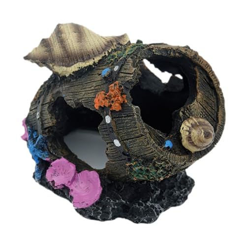 FewNvWa Fischtank Dekoration Fischtank Orament Home Decor Hiding Place Statue Aquarium Hideaway Barrel Felshöhle Höhle von FewNvWa